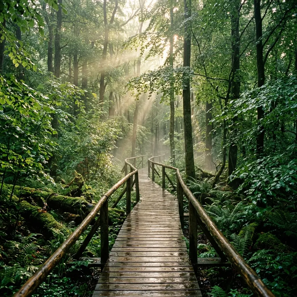 Forest Rain Path — AI-generated preview image for this wallpapers prompt